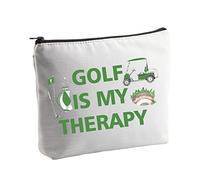 PYOUL Golf Gifts for Women Golf Makeup Bag Golf Lover Gifts for Golfer Cosmetic Bag Golf Player C Gifts Golf Is My Therapy Bag