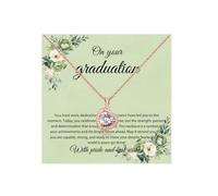 PYOUL High Sch-ool College Dottorato di Laurea Regalo per Lei, Collana di Laurea, Figlia Gra-Duation Gioielli, Regalo per il Giorno della Gra-Duazione, Misura unica, Metallo