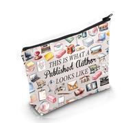 PYOUL Nuovo Autore Regalo Questo è Ciò Che Un Autore Pubblicato Sembra Borsa Trucco Scrittore Cosmetico Borsa Creativa Scrittura SCH-ool Regalo di Laurea, L'autore sembra borsa