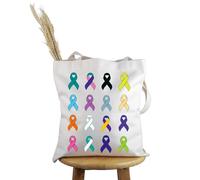 PYOUL Oncologia Infermiera Apprezzamento Regalo Cancro Consapevolezza Tote Bag Combattere Cancro Borsa Oncologia Infermiere Laureato Regalo, Borsa per la consapevolezza del cancro, medium