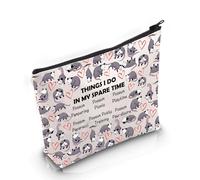 PYOUL Opossum Lover Gift Things I Do in My Free Time Opossum Makeup Bag Opossum Proprietario Borsa Cosmetica Opossum Merch, Opossum B Tempo Libero