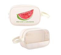 PYOUL Palestina regalo di sostegno Questa non è un'anguria trasparente borsa per il trucco di protesta viaggio borsa da toilette regalo Palestina contro la guerra, Non un anguria Mb