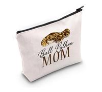 PYOUL Palla di Pitone Serpente Amante Regalo Palla Pitone Mamma Trucco Borsa Pitone Serpente Proprietario Cosmetico Borsa Erpetologia Amante Regalo, Ball Python Mom Bag