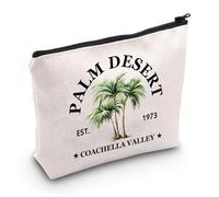 Pyoul Palm Springs - Trousse per cosmetici, motivo: palme del deserto, Coachella Valley Est 1973, con palme della California, idea regalo per amanti delle palme, Palm Desert Bag Eu