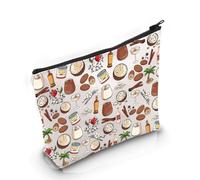 PYOUL Portorico Amante Regalo Coquito Design Makeup Bag Coquito Amante Cosmetico Borsa Portoricano Regalo di Vacanza Puerto Rico, Borsa Coquito Design