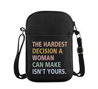 PYOUL Pro Choice Merch The Hardest Decision a Woman Can Make Isn't Yours Borsa a tracolla per diritti di aborto regalo femminista, Decisione più difficile Cb Eu