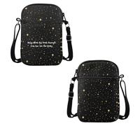 PYOUL Resistere Regalo Solo Quando è Buio Abbastanza Puoi Vedi Le Stelle Borsa a Tracolla Femminista Viaggio Democratico Regalo, Vedi le Stelle Cb