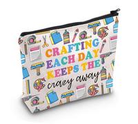 Pyoul - Sacchetto regalo per amanti del cucito, ogni giorno, mantiene il pazzo lontano, idea regalo per amanti del fai da te, Crazy Away Bag Eu
