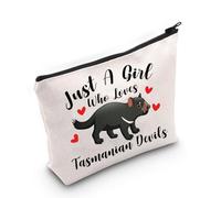 PYOUL Tasmanian Devil Lover Gift Who Loves Tasmanian Devils Makeup Bag Tasmanian Devil Fan Cosmetic Bag Tasmanian Devil Merch, Tasmanian Devils Bag