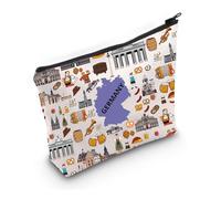 PYOUL - Trousse da viaggio con icone della Germania, idea regalo, Borsa Icone Germania
