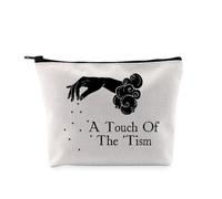 PYOUL - Trousse per il trucco con scritta in inglese "A Touch of the Tism Autism Awareness" LGBTQ con regalo per l'autismo, Un tocco della borsa Tism
