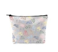 PYOUL - Trousse per il trucco ispirata a Jim & Pam, per fan delle sitcom, idea regalo per amanti delle commedie, Borsa Jim & Pam