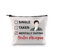 PYOUL TV Show Ispirato Regalo singolo preso mentalmente Incontri D Morgan Makeup Bag Crime Horror Fans Cosmetic Bag, Incontri D Morgan Bag