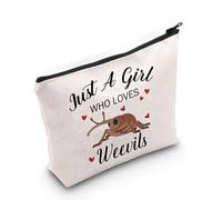 Pyoul Weevil Lover Gift Who Loves Weevils Trousse per il trucco Entomologia Borsa per cosmetici Weevil Merch Bug Lover Gift, Borsa Loves Weevils