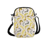 PYOUL Who Loves Leopard Gecko Borsa a tracolla leopardo geco mamma borsa da viaggio lucertola rettile regalo proprietario animale domestico, Geco leopardo Cb
