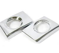 PYPFQUMQGR Griglia Paraurti Anteriore Modanature Cromate in ABS 2 Pezzi/1 Lotto per Hyundai per Tucson JM 2004-2010 Telaio Rilevatore Fendinebbia Posteriore for Auto