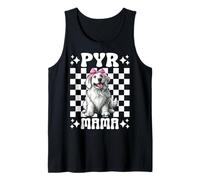 Pyr Mama Mom Great Pyrenees Dog Festa della Mamma Coquette Bow Canotta