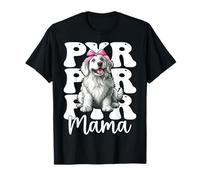 Pyr Mama Mom Great Pyrenees Dog Festa della Mamma Coquette Bow Maglietta