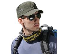 Pyrafox Berretto da baseball da uomo, impermeabile, a tesa corta, traspirante, regolabile, classico, EUNS90-Verde militare, Taglia unica
