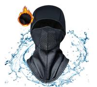 Pyrafox Passamontagna per tutte le stagioni: impermeabile, cappuccio termico e maschera in pile, #41 Nero (impermeabile), Taglia unica