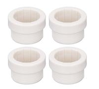 Pyralxwight Adattatore stabilizzatore per ombrelloni da Piscina, 4 Pezzi, Manicotto Adattatore filettato in ABS per ombrelloni da Patio Esterni, Inserto di stabilità Resistente alla ruggine (Bianca)