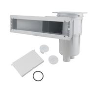 Pyralxwight Kit per Skimmer a Parete per Piscina Fuori Terra, Skimmer in PVC a Bocca Larga per la Pulizia della Superficie, Accessorio di Skimming a Parete da 50 cm con Piastra di Skimmer per