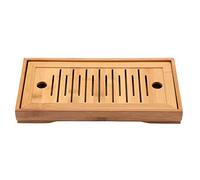 Pyralxwight Vassoio mini in bambù per servire il tè, piatto da tè cinese Gongfu con design rimovibile 2-in-1, vassoio in bambù ecologico per uso domestico e in ufficio, completo di teiera e