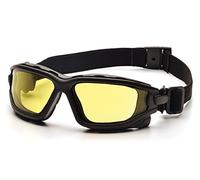 Pyramex I-Force Sporty Dual Pane - Occhialini anti-appannamento, montatura nera/lente anti-appannamento ambra