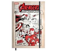 Pyramid - Avengers 2026 - Buchkalender A5 (15×21 cm) mit wöchentlichen Motiven von Spider-Man, Iron Man, Thor & Captain America, Planer für Schule, Uni & Superhelden-Fans