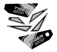 Pyramid Decal Set Di 6 Nero & Grigio Triumph Tiger 1200 Rally Gt Pro 2022 - 2024