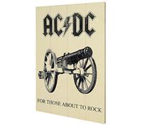 Pyramid International AC-DC for Those About to Rock Wood Printing, Multicolore, 40 x 50 x 1,3 cm