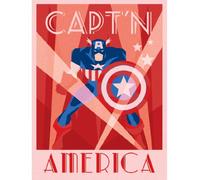 Pyramid International AFWDC92237 - Stampa su tela, motivo: Capitan America, in cotone, multicolore, 1,8 x 30 x 40 cm