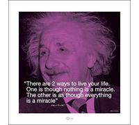 Pyramid International Albert Einstein (I. Quote) - Stampa Artistica 40 x 40 cm, Carta, Multicolore, 40 x 40 x 1.3 cm