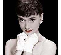 Pyramid International Audrey Hepburn Red Lips Stampa su Tela, Cotone, Multicolore, 1,8 x 85 x 85 cm
