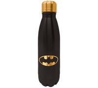 DC Comics Batman - Borraccia in metallo nero e oro con Bat segnale
