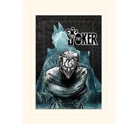 Pyramid International Batman (The Joker Insane) - Memorabilia Stampa montata 30 x 40 cm, Carta, Multicolore, 60 x 80 x 1,3 cm