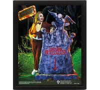 Pyramid International Beetlejuice - Poster lenticolare 3D (design cimitero), 25 cm x 20 cm x 1,3 cm, cornice da parete con cornice in 3D, prodotto ufficiale Beetlejuice