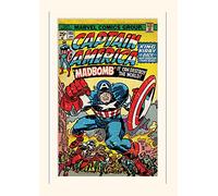 Pyramid International Captain America (Madbomb) - Montato Stampa Memorabilia 30 x 40 cm, Carta, Multicolore, 30 x 40 x 1.3 cm