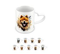 Pyramid International, Chow Chow - Tazza in ceramica per caffè e cioccolata calda, con manico a forma di cuore, collezione Love My Dog, 315 ml, taglia unica, colore: bianco