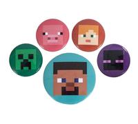 Pyramid International Confezione di badge Minecraft, Metallo
