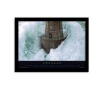 Pyramid International Coraggio Stampa con Cornice Memorabilia, Multicolore, 30 x 40 x 1.3 cm