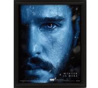 Game Of Thrones Jon Snow VS Knight King Immagine 3D Lenticular 24x29cm Cornice