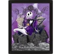 Nightmare Before Christmas Jack Graveyard Immagine 3D Lenticular 24x29cm Cornice