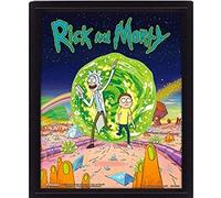 Pyramid International - Cornice Rick and Morty - Effetto 3D - 25 x 20 cm - Licenza ufficiale