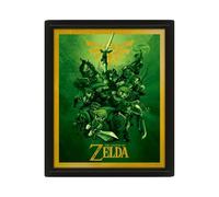 Legend of Zelda Poster lenticolare 3D Link, Pet e Tinte Wird der Rahmen aus PS, Multicolore, 10 x 8 Pollici