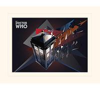 Pyramid International Doctor Who (Tardis Geometrico) - Montato Stampa Memorabilia 30 x 40 cm, Carta, Multicolore, 30 x 40 x 1.3 cm
