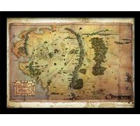 Pyramid International FP10385P-PL - Stampa Artistica con Cornice The Hobbit - Journey Map