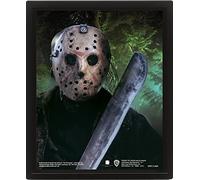 Pyramid International Freddy VS Jason Poster in 3D, poster lenticolare (Jason Voorhees Design) venerdì 13, decorazione da parete 25 cm x 20 cm x 1,3 cm in cornice - Prodotto ufficiale