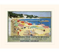 Pyramid International French Riviera-Mounted Stampa Memorabilia 30 x 40 cm, Carta, Multicolore, 30 x 40 x 1.3 cm