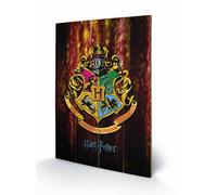 Pyramid International Harry Potter Hogwarts-Wappen, Holzdruck, 40 x 59 cm, Holz,